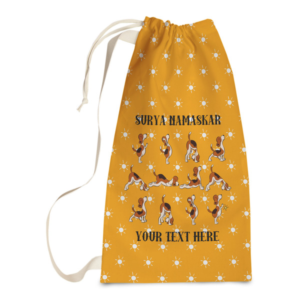 Custom Yoga Dogs Sun Salutations Laundry Bags - Small (Personalized)