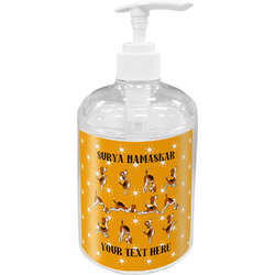 Yoga Dogs Sun Salutations Acrylic Soap & Lotion Bottle (Personalized)