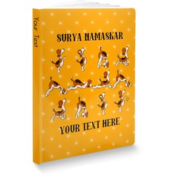 Yoga Dogs Sun Salutations Softbound Notebook - 7.25" x 10" (Personalized)