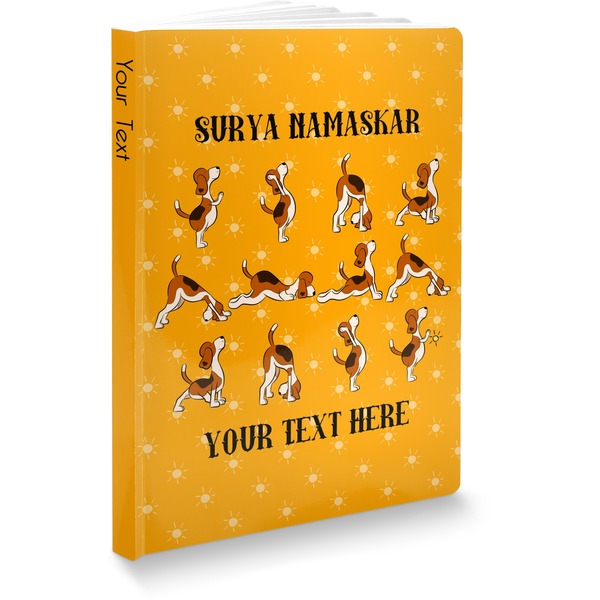 Custom Yoga Dogs Sun Salutations Softbound Notebook (Personalized)