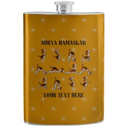 Yoga Dogs Sun Salutations Stainless Steel Flask (Personalized)