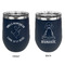 Yoga Dogs Sun Salutations Stainless Wine Tumblers - Navy - Double Sided - Approval