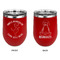 Yoga Dogs Sun Salutations Stainless Wine Tumblers - Red - Double Sided - Approval