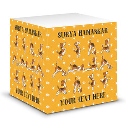 Yoga Dogs Sun Salutations Sticky Note Cube (Personalized)