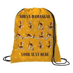 Yoga Dogs Sun Salutations Drawstring Backpack - Large (Personalized)
