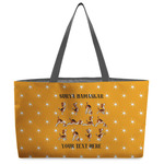 Yoga Dogs Sun Salutations Beach Totes Bag - w/ Black Handles (Personalized)