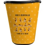 Yoga Dogs Sun Salutations Waste Basket - Single Sided (Black) (Personalized)