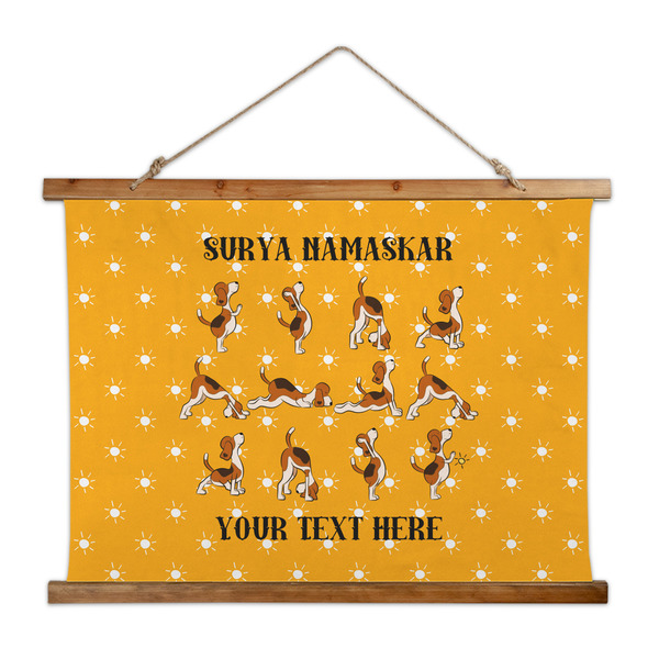 Custom Yoga Dogs Sun Salutations Wall Hanging Tapestry - Wide (Personalized)