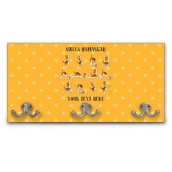 Yoga Dogs Sun Salutations Wall Mounted Coat Rack (Personalized)