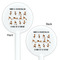 Yoga Dogs Sun Salutations White Plastic 5.5" Stir Stick - Double Sided - Round - Front & Back