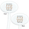 Yoga Dogs Sun Salutations White Plastic 7" Stir Stick - Double Sided - Oval - Front & Back