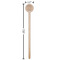 Yoga Dogs Sun Salutations Wooden 7.5" Stir Stick - Round - Dimensions