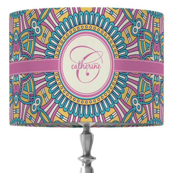 Custom Bohemian Art 16" Drum Lamp Shade - Fabric (Personalized)