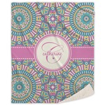 Bohemian Art Sherpa Throw Blanket (Personalized)