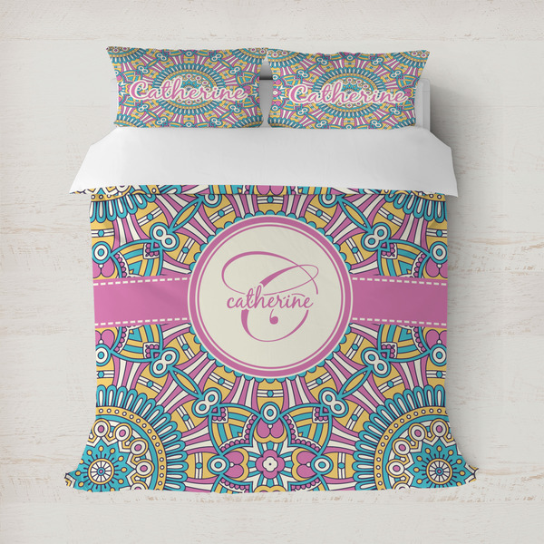 Custom Bohemian Art Duvet Cover Set - Full / Queen (Personalized)