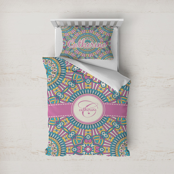 Custom Bohemian Art Duvet Cover Set - Twin (Personalized)