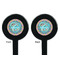 Bohemian Art Black Plastic 7" Stir Stick - Double Sided - Round - Front & Back