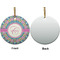 Bohemian Art Ceramic Flat Ornament - Circle Front & Back (APPROVAL)