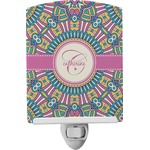 Bohemian Art Ceramic Night Light (Personalized)