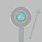 Bohemian Art Clear Plastic 7" Stir Stick - Round - Closeup