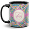 Bohemian Art Coffee Mug - 11 oz - Full- Black