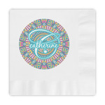 Bohemian Art Embossed Decorative Napkins (Personalized)