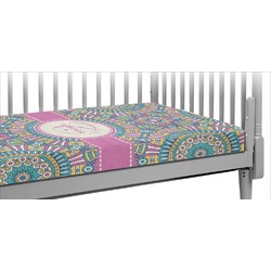 Bohemian Art Crib Fitted Sheet (Personalized)