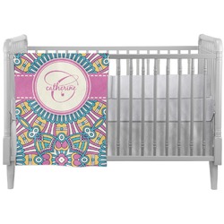 Bohemian Art Crib Comforter / Quilt (Personalized)