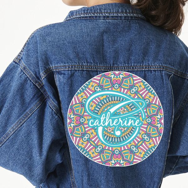 Custom Bohemian Art Twill Iron On Patch - Custom Shape - 3XL - Set of 4 (Personalized)