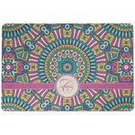 Bohemian Art Dog Food Mat w/ Name and Initial