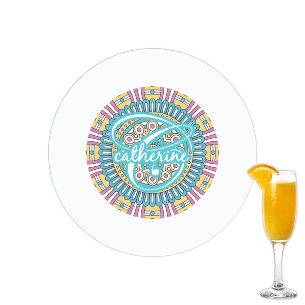 Custom Bohemian Art Printed Drink Topper - 2.15" (Personalized)