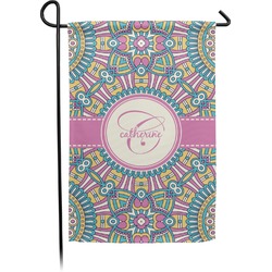 Bohemian Art Small Garden Flag - Double Sided w/ Name and Initial
