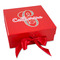 Bohemian Art Gift Boxes with Magnetic Lid - Red - Front