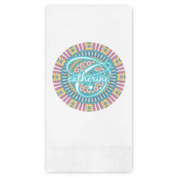 Bohemian Art Guest Napkins - Full Color - Embossed Edge (Personalized)