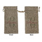 Bohemian Art Large Burlap Gift Bags - Front & Back