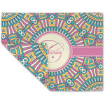 Bohemian Art Double-Sided Linen Placemat - Single w/ Name and Initial