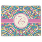 Bohemian Art Single-Sided Linen Placemat - Single w/ Name and Initial