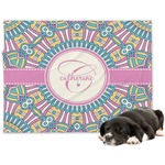 Bohemian Art Dog Blanket - Large (Personalized)