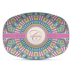 Bohemian Art Plastic Platter - Microwave & Oven Safe Composite Polymer (Personalized)