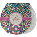 Bohemian Art Burp Pad - Velour w/ Name and Initial