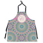 Bohemian Art Apron Without Pockets w/ Name and Initial