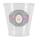 Bohemian Art Plastic Shot Glass (Personalized)