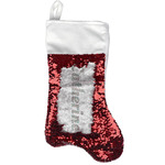 Bohemian Art Reversible Sequin Stocking - Red (Personalized)