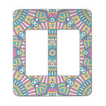 Bohemian Art Rocker Style Light Switch Cover - Two Switch