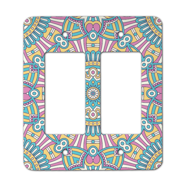 Custom Bohemian Art Rocker Style Light Switch Cover - Two Switch