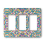 Bohemian Art Rocker Style Light Switch Cover - Three Switch