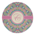 Bohemian Art Round Linen Placemat (Personalized)