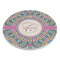 Bohemian Art Round Stone Trivet - Angle View