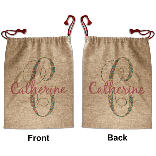 Custom Bohemian Art Santa Sack - Front & Back (Personalized)