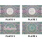 Bohemian Art Set of Rectangular Dinner Plates (Approval)